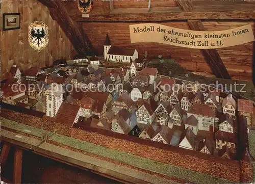 Zell Harmersbach Modell der ehemaligen kleinsten freien Reichsstadt Kat. Zell am Harmersbach