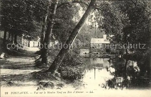 Pont Aven Vue sur le Moulin Neuf au Bois d Amour Kat. Pont Aven