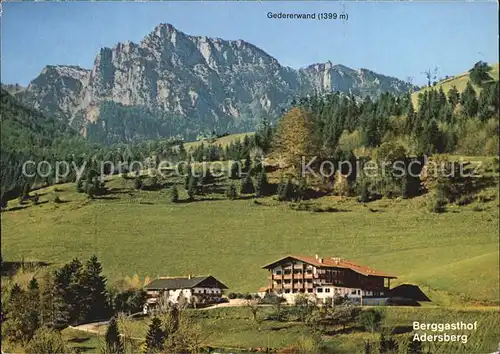 Rottau Chiemgau Berggasthof Adersberg mit Gedererwand Kat. Grassau