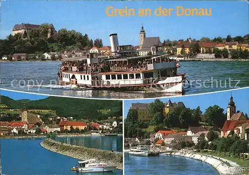 Grein Donau Oberoesterreich Fahrgastschiff Donaupartien Kat. Grein
