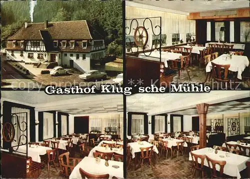 Karlstal Gasthof Klugsche Muehle Gastraeume Kat. Trippstadt