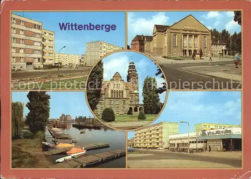 Wittenberge Prignitz Perleberger Str KUlturhaus Hafen HO Kaufhalle Rathaus Kat. Wittenberge