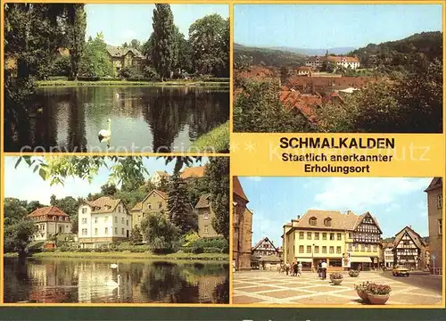 Schmalkalden Neuer Teich Schloss Wilhelmsburg Am Altmarkt Kat. Schmalkalden