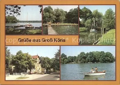 Gross Koeris Klein Koeriser See Freibad Schulzensee Zugbruecke Moddergraben Teilansicht Am Hafen Kat. Gross Koeris