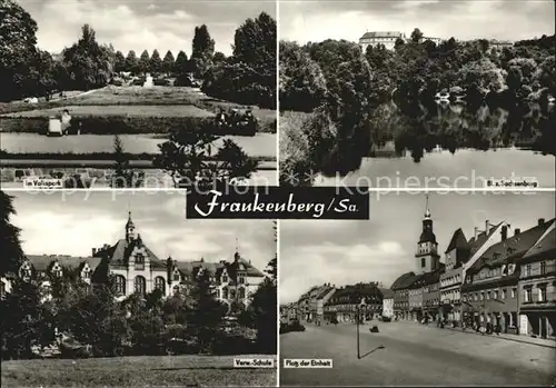 Frankenberg Sachsen Volkspark Sachsenburg Verw Schule Platz der Einheit Kat. Frankenberg Sachsen