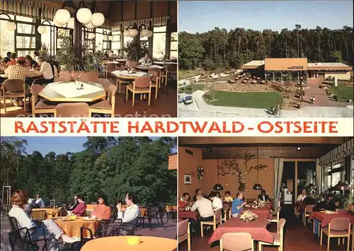 Sandhausen Baden Raststaette Hardtwald Gastraeume Terrasse Kat. Sandhausen