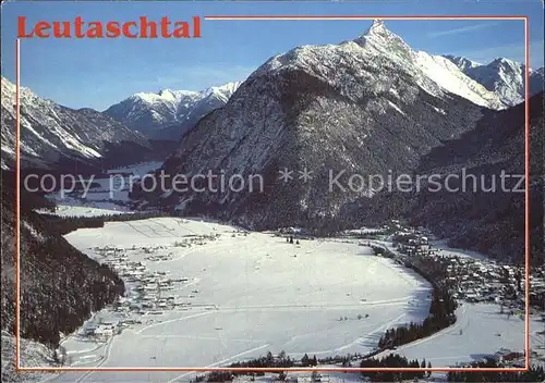 Leutaschtal mit Weidach und Unter Leutasch Ahrnspitze