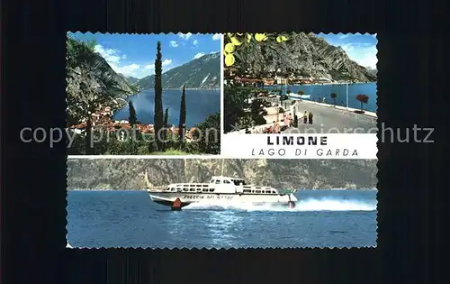 Limone del Garda Teilansichten Motorboot