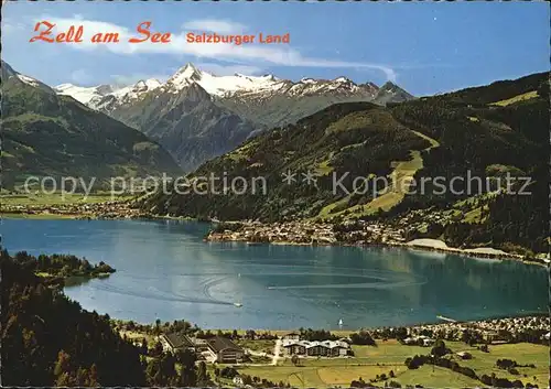 Zell See Bergstadt Zeil mit Kitzsteinhorn Kat. Zell am See