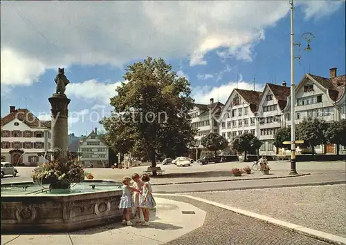 Gais AR Markt Brunnen Kat. Gais