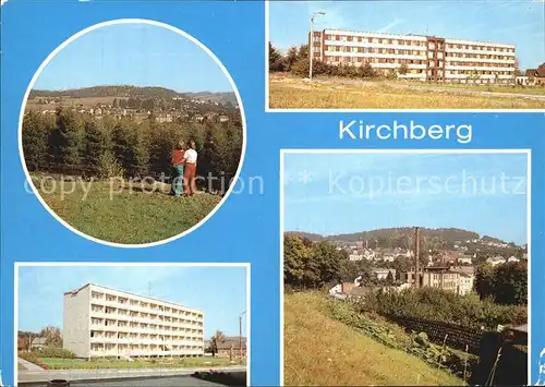 Kirchberg Sachsen Teilansicht Krankenhaus Neubauten Panorama Kat. Kirchberg Sachsen