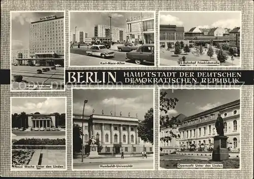 Berlin Humboldt Universitaet Unter den Linden Operncafe Hotel Berolina Friedrichstrasse Kat. Berlin