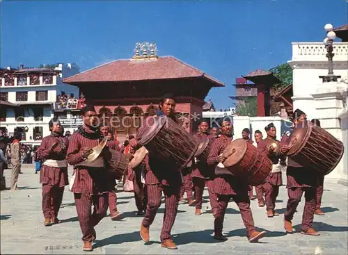 Kathmandu Farmers with their typical drums Kat. Kathmandu