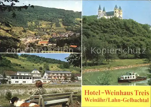 Weinaehr Hotel Weinhaus Treis Panorama Lahnpartie Kat. Weinaehr