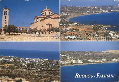 Faliraki Rhodos Kirche Panorama Kat. Faliraki