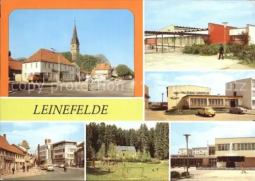 Leinefelde Worbis Hallenbad Restaurants Eichsfelder Hof und Stadt Leinefelde Kat. Leinefelde Worbis