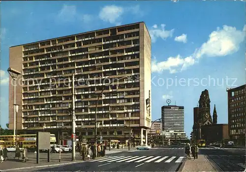 Berlin Hardenbergstrasse mit DOB Hochhaus Gedaechtniskirche Kat. Berlin