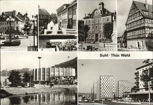 Suhl Thueringer Wald Steinweg Rathaus Stadthalle  Kat. Suhl