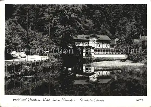 Lichtenhain Sebnitz Hotel Restaurant Lichtenhainer Wasserfall Kat. Sebnitz