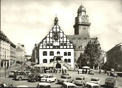 Plauen Vogtland Altmarkt mit Rathaus Kat. Plauen