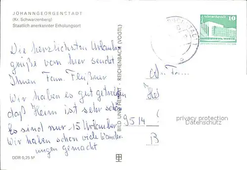 Johanngeorgenstadt Jugendherberge Ernst Schneller Postamt Kat. Johanngeorgenstadt