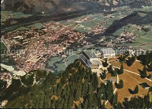 Bad Reichenhall Fliegeraufnahme mit Predigtstuhlbahn Berghotel Kat. Bad Reichenhall