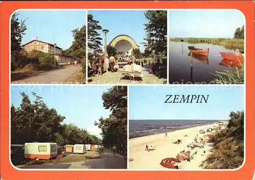 Zempin Erholungsheim Frieden Konzertplatz Achterwasser Strand Camping Kat. Zempin