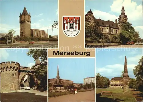 Merseburg Saale Krummes Tor Schlossgarten Gagarinplatz Kat. Merseburg