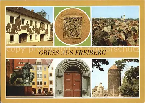 Freiberg Sachsen Brunnen Otto der Reiche Donatsturm Kat. Freiberg