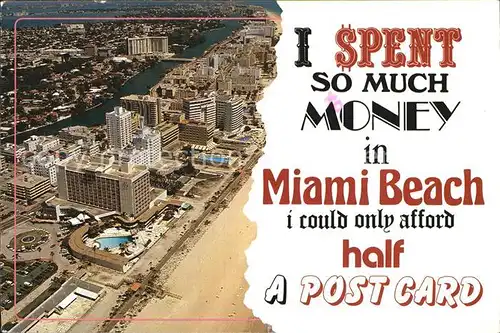 Miami Beach Fliegeraufnahme Hotels am Strand Kat. Miami Beach