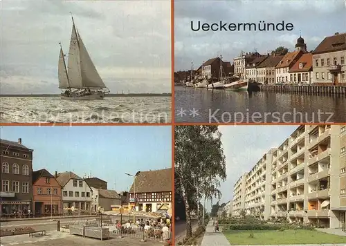 Ueckermuende Mecklenburg Vorpommern Hafen Pionierschiff Karl Marx Platz Kat. Ueckermuende