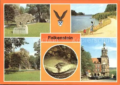 Falkenstein Harz Schlossfelsen Talsperre Tierpark Krokodil Kat. Falkenstein Harz