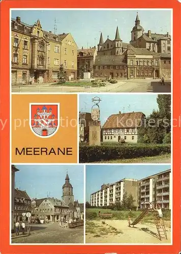 Meerane Gasthaus Schwanenfeld Ernst Thaelmann Platz und Franz Mehring Platz Kat. Meerane