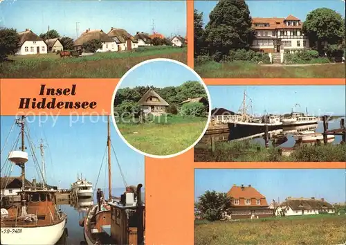 Vitte Fischerhaeuser Kloster Hafen Restaurant Dornbusch Kat. Insel Hiddensee