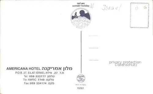 Eilat Americana Hotel mit Pool Kat. Eilat