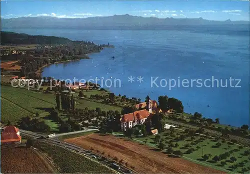 Birnau Fliegeraufnahme Klosterkirche am Bodensee Kat. Uhldingen Muehlhofen