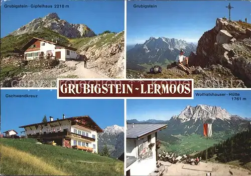 Lermoos Tirol Grubigstein Gipfelhaus Gschwandkreuz Wolfratshauser Huette Kat. Lermoos
