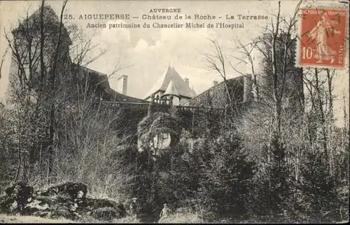 Aigueperse Puy-de-Dome Chateau de la Roche Terrasse x / Aigueperse /Arrond. de Riom