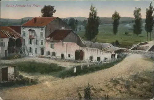 Aulnois-sur-Seille Erlen Seille-Bruecke Zerstoerung * / Aulnois-sur-Seille /Arrond. de Chateau-Salins