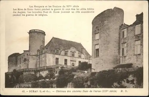 Duras Lot-et-Garonne Chateau des Anciens Les Remparts et les Donjons * / Duras /Arrond. de Marmande