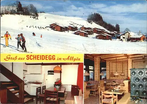 Scheidegg Allgaeu Gasthaus Ski Kat. Scheidegg