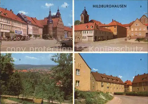 Hildburghausen Markt Goetheplatz Panorama Ernst Thaelmann Platz Kat. Hildburghausen