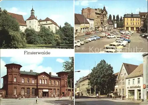 Finsterwalde Schloss Markt Bahnhof Ernst Thaelmann Strasse Kat. Finsterwalde