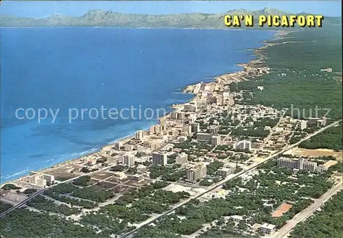 Can Picafort Mallorca Fliegeraufnahme Kat. Spanien