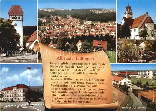 Tailfingen Albstadt Kirchen Fliegeraufnahme Fliegeraufnahme Kat. Albstadt
