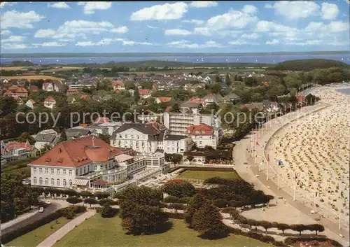 Travemuende Ostseebad Fliegeraufnahme Strand Kat. Luebeck