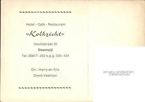 Ossenzijl Hotel Restaurant Kolkzicht Kat. Ossenzijl