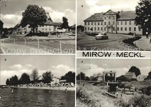 Mirow Schleuse Freibad Markt Kat. Mirow Mecklenburg