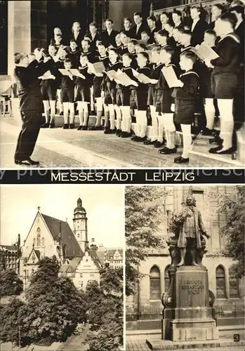 Leipzig Bachdenkmal Thomaskirche Thomanerchor Kat. Leipzig