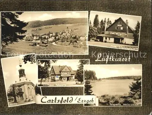 Carlsfeld Erzgebirge Talsperre Weiterswiese  Kat. Eibenstock